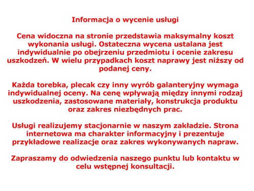 Torebka damska i torbo-plecak przed i po wymianie zamka błyskawicznego wykonanej w Wieluniu