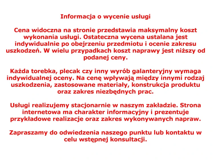 Torebka damska i torbo-plecak przed i po wymianie zamka błyskawicznego wykonanej w Wieluniu